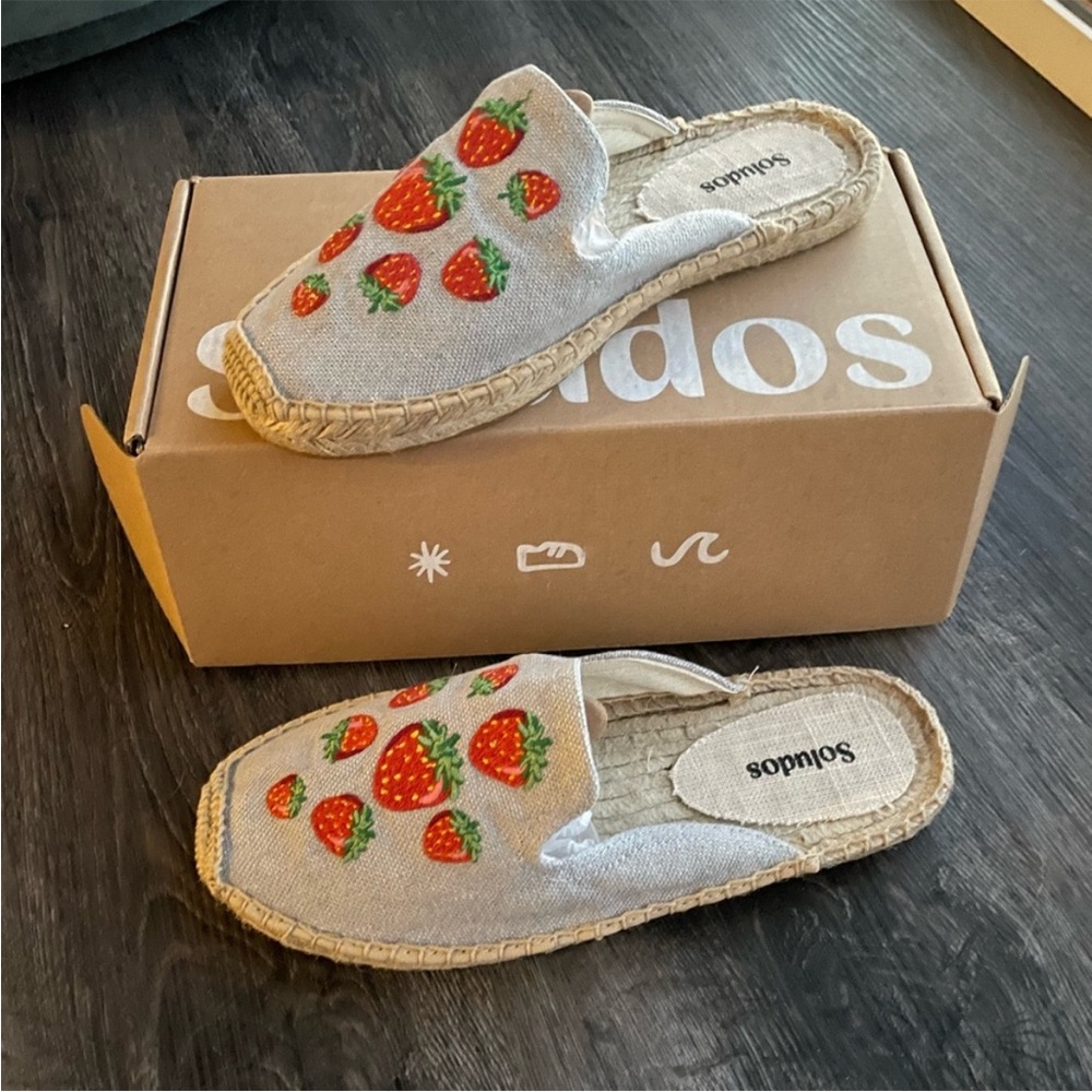 NWB Soludos Strawberry Espadrilles NWT - Picture 5 of 6